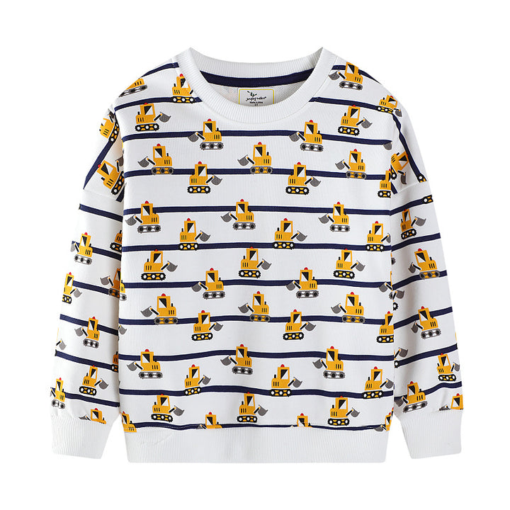 Kids Sweatshirt with fun construction site pattern Mune Fashion