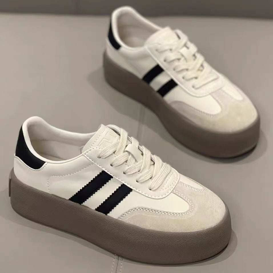 Women’s Platform Sneakers with Elegant Surface Structure and Non-Slip Sole Mune Fashion