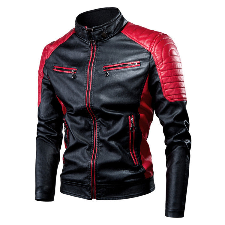 Men's Stylish Biker Jacket with Quilted Accents Mune Fashion