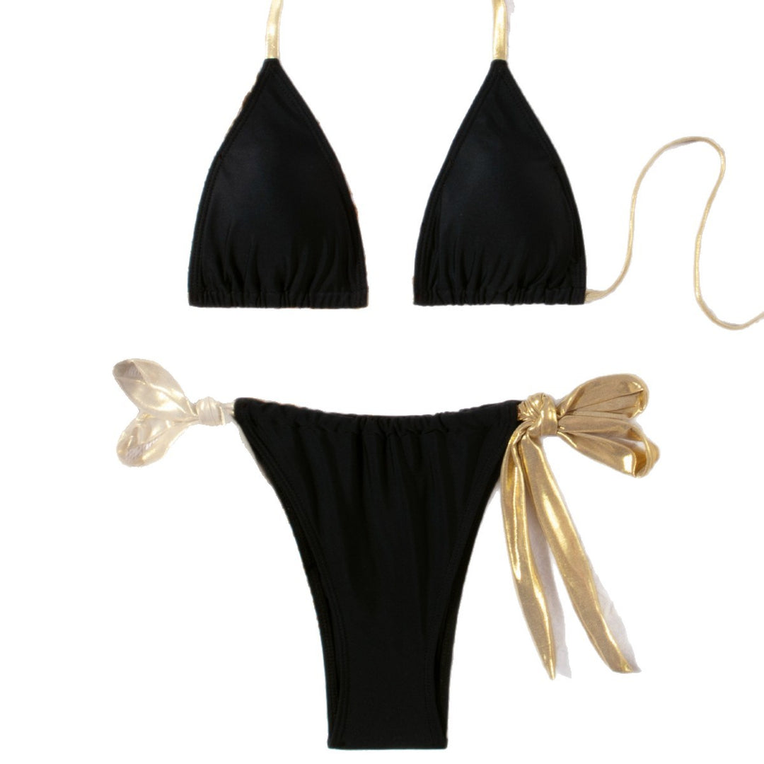 Women's triangle bikini with glamorous band details Mune Fashion