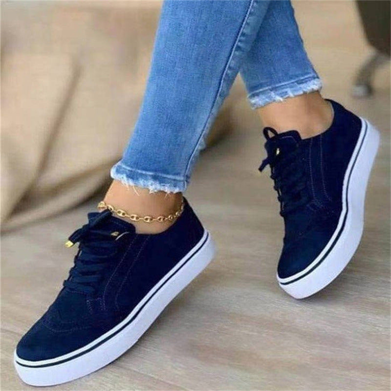 Damen Schnürer-Plateau-Sneaker im Brogue-Stil mit Komfortfußbett Mune Fashion