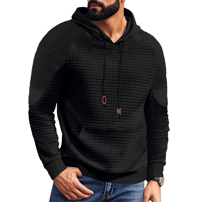 Men's hoodie with square structure, raglan sleeves, and kangaroo pocket Mune Fashion
