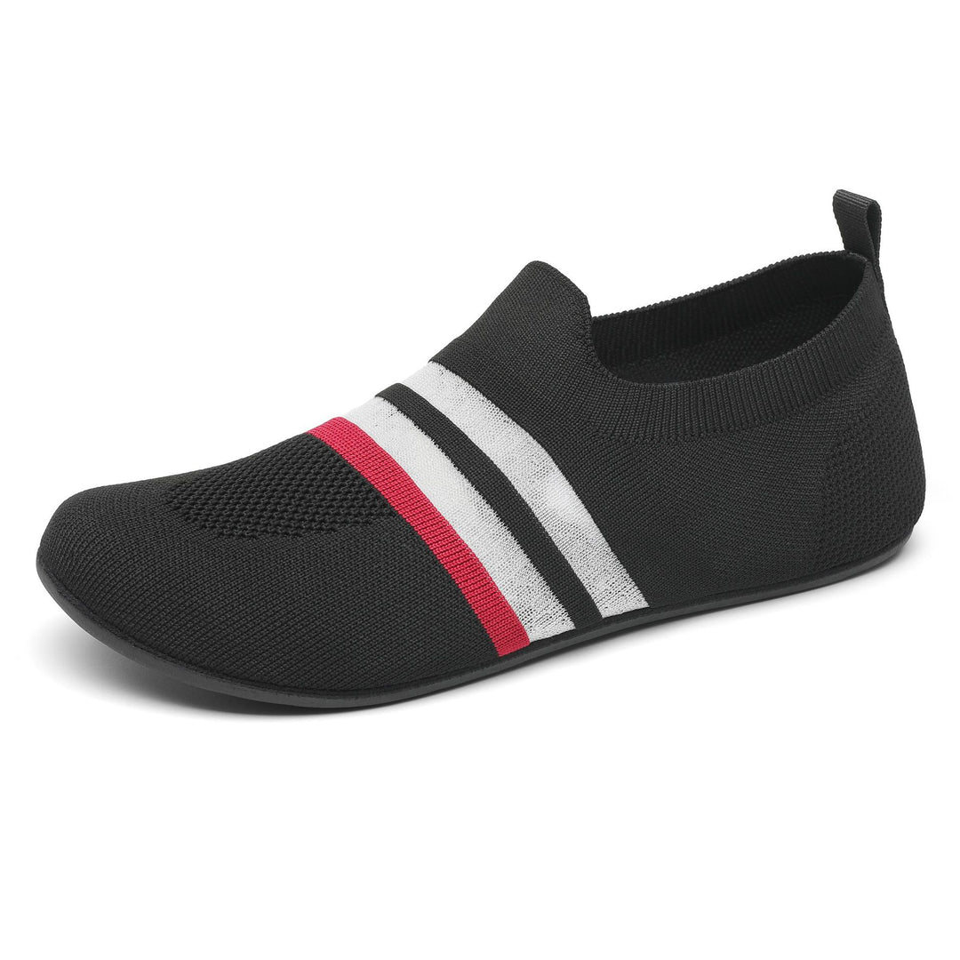 Ladies nan ultra-flexible knitted ballerina with sock-like shaft, elastic entry and non-slip flex sole Mune Fashion