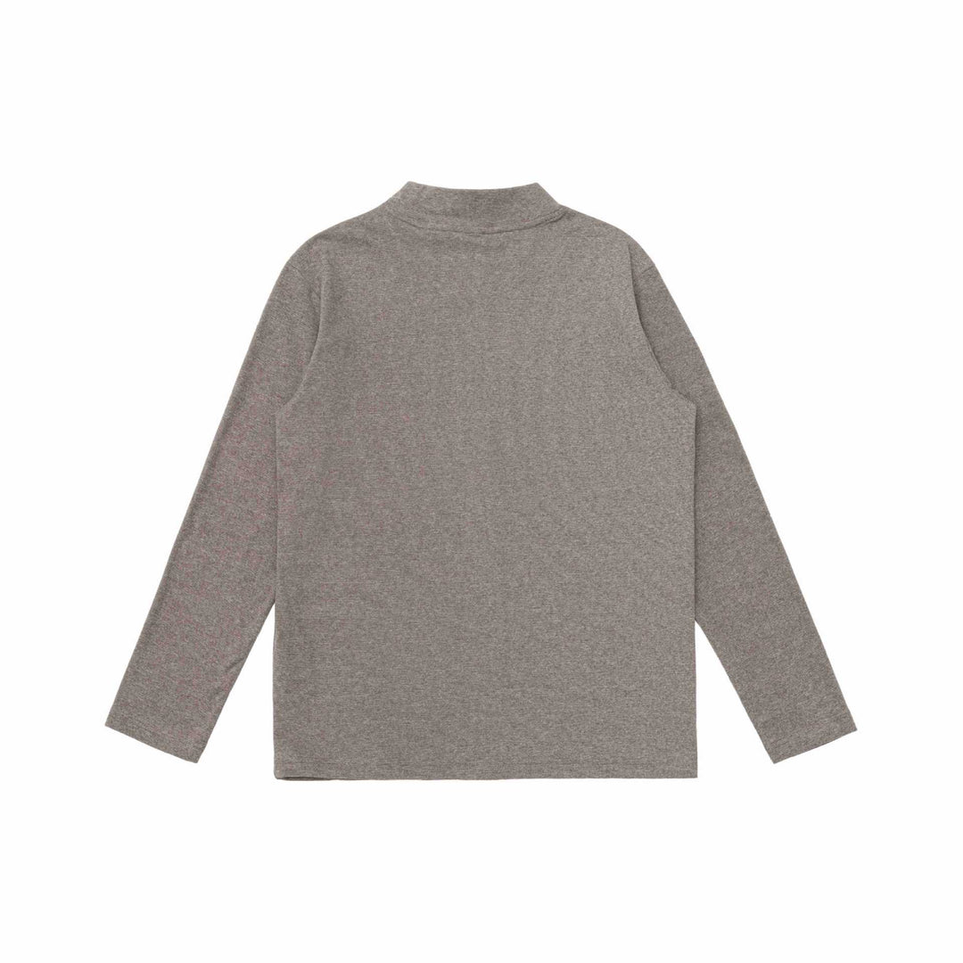 Unisex Fine-structured Button Cardigan with Stand-up Collar Mune Fashion
