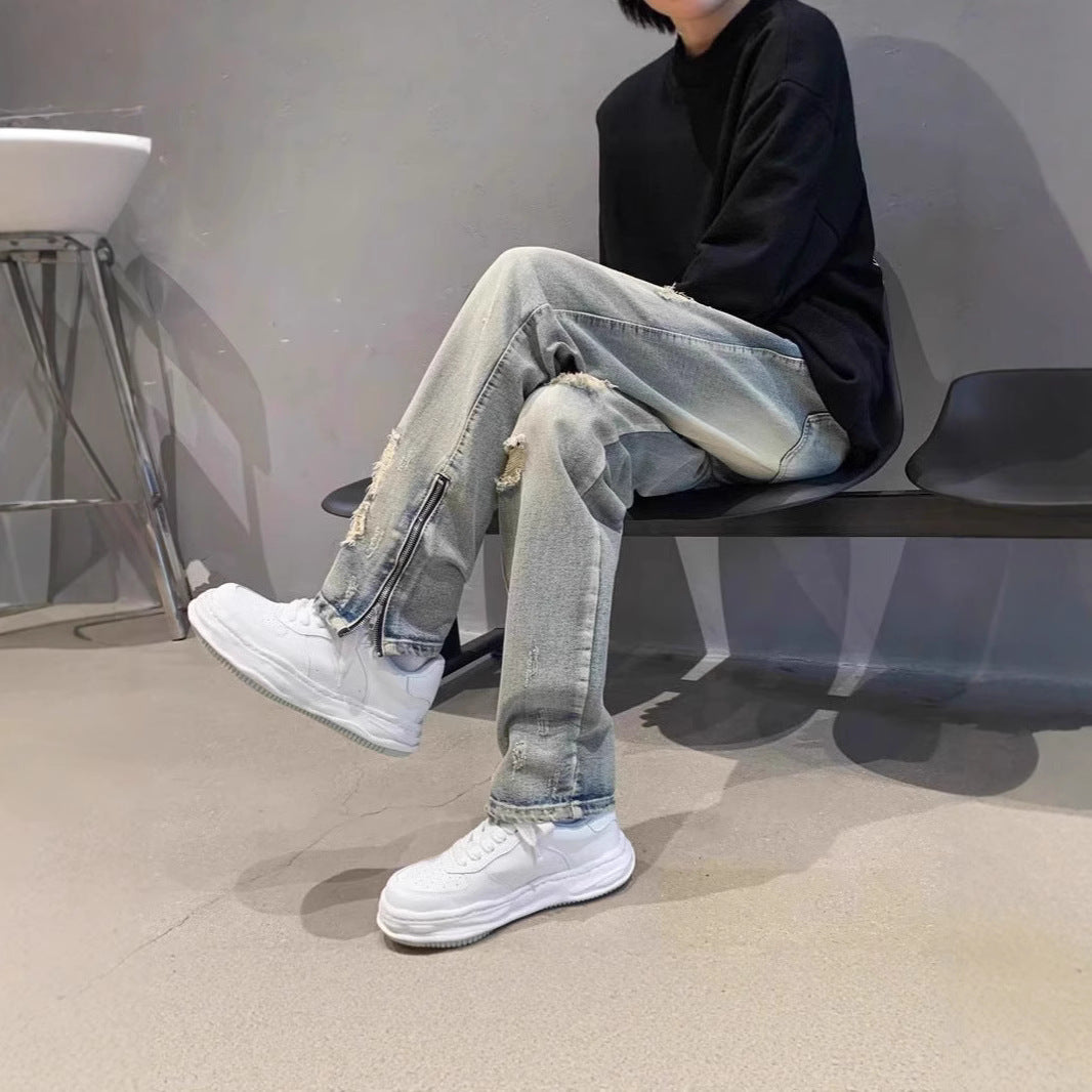 Men's Casual Destroyed Jeans Mune Fashion