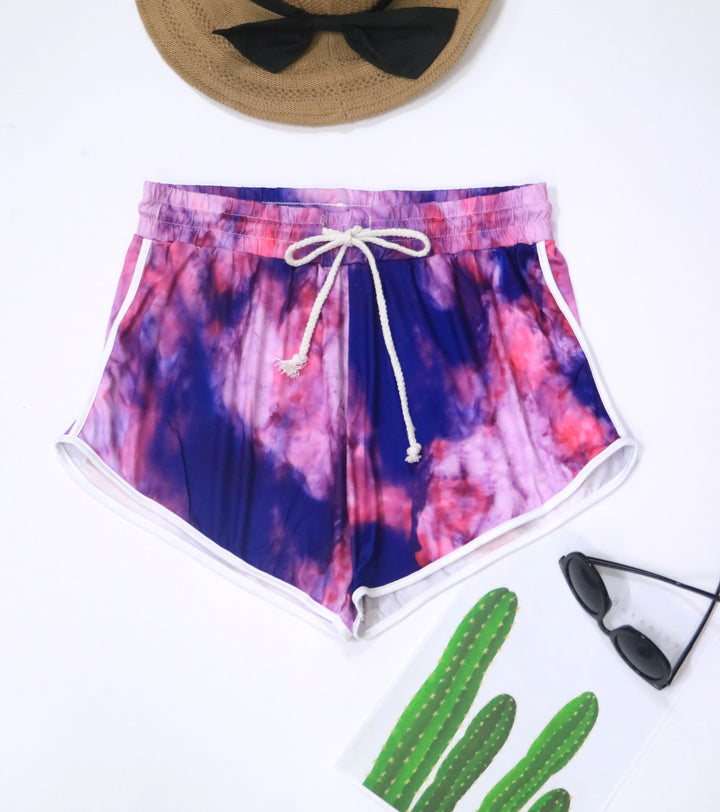 Ladies casual swim shorts with creative gradient Mune Fashion