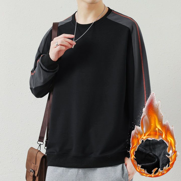 Men's Oversized Sweatshirt with Contrasting Sleeves, Flat Seam Details and Ribbed Cuffs Mune Fashion