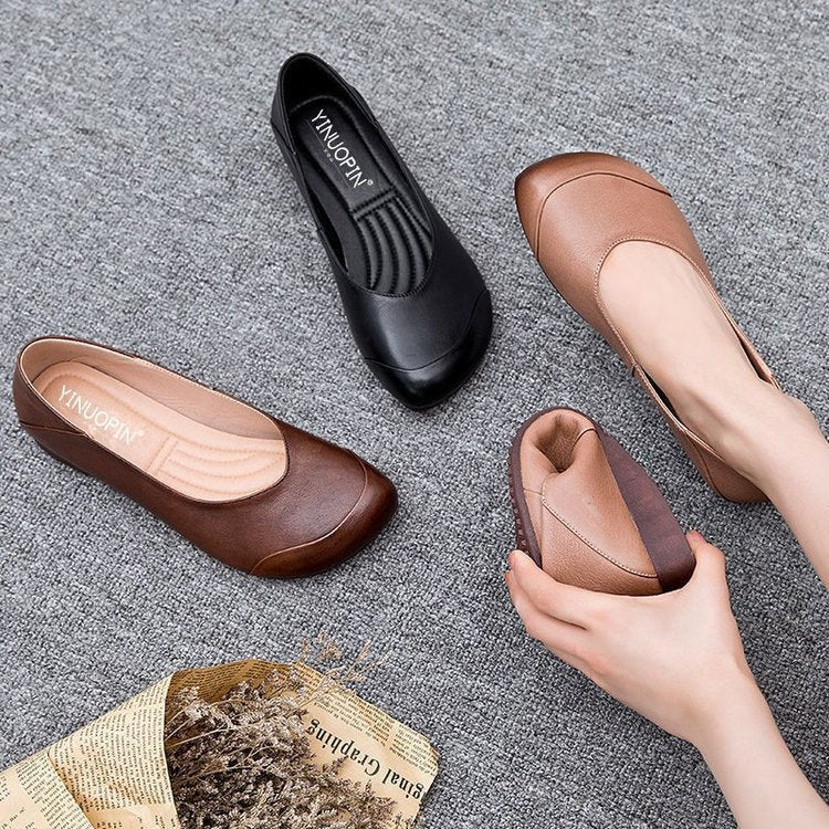 Women’s elegant slipper ballerina with ergonomic comfort footbed and subtle decorative seam Mune Fashion