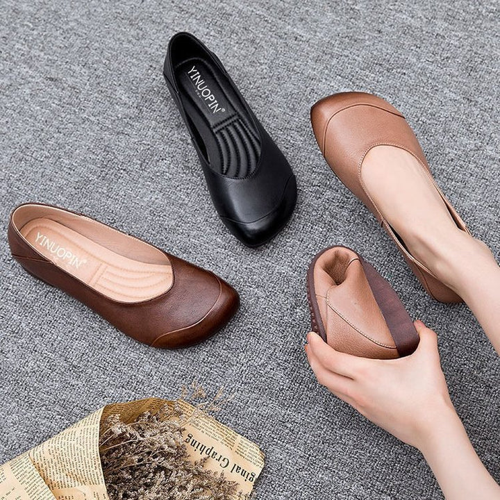 Women’s elegant slipper ballerina with ergonomic comfort footbed and subtle decorative seam Mune Fashion