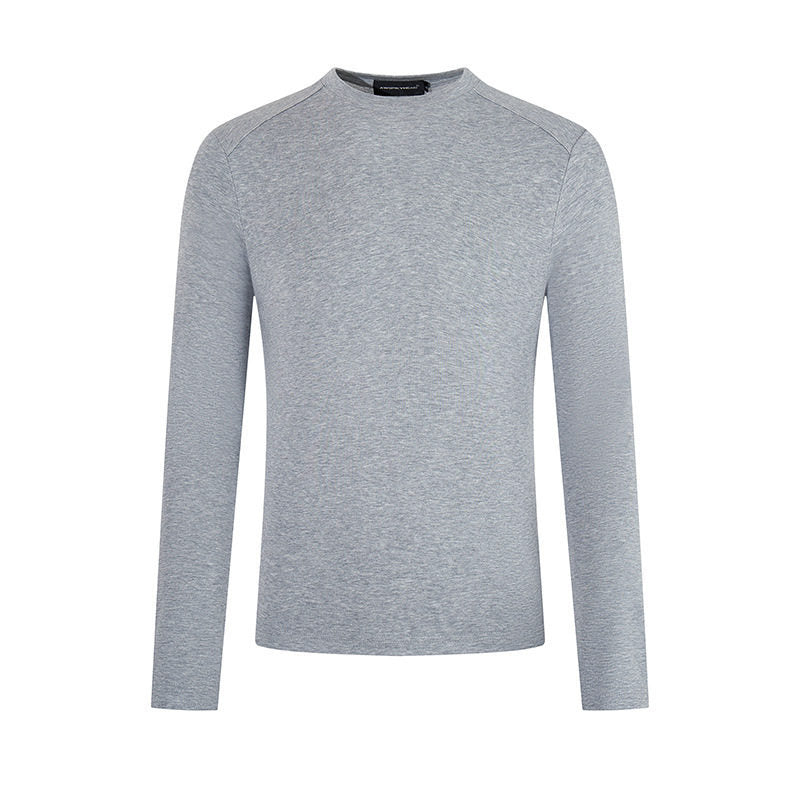 Men's fine knit pullover with round neck made of merino wool Mune Fashion