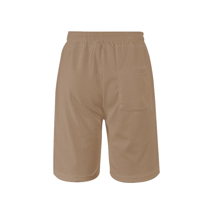 Men's breathable waffle pajama shorts with elastic comfort waistband, drawstring, and side pockets Mune Fashion