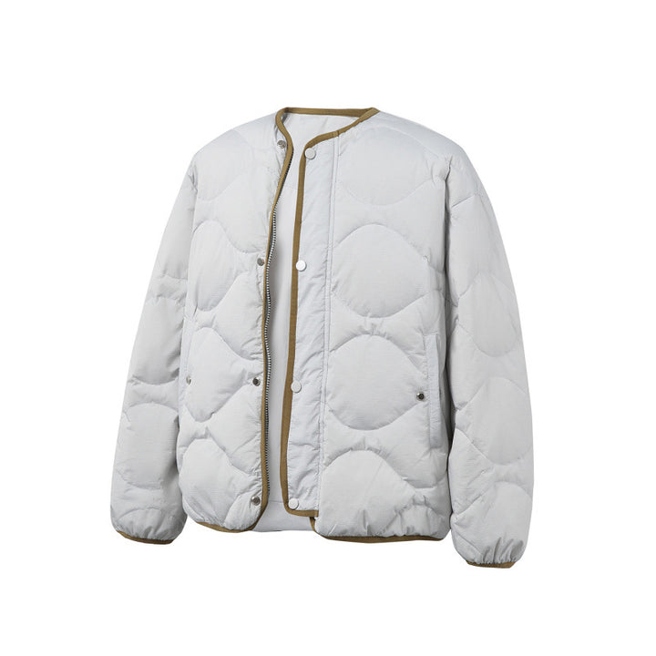 Unisex Kastig padded short jacket with circular quilting, round neckline and contrast piping Mune Fashion