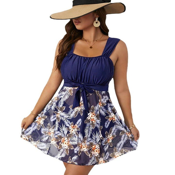 Women's swim dress with floral print and adjustable strap Mune Fashion
