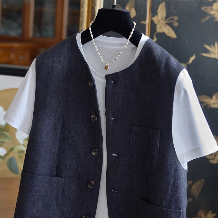 Women Fashionable Linen Vest Mune Fashion