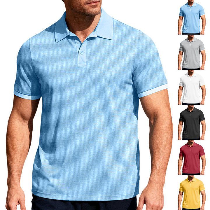 Men's polo shirt with textured knit and slim fit Mune Fashion