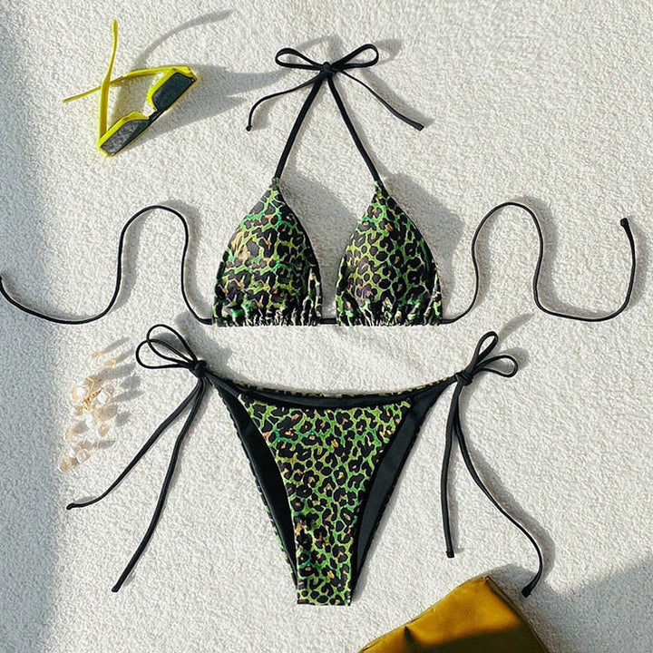Women's triangle bikini with exciting animal print Mune Fashion