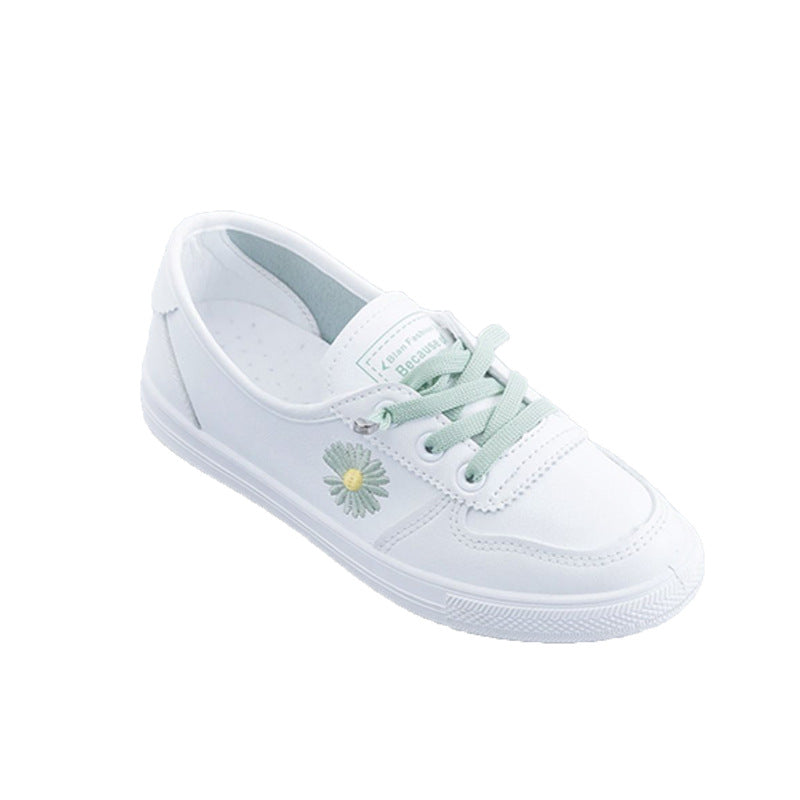 Women's sneakers with floral embroidery design and breathable upper material Mune Fashion