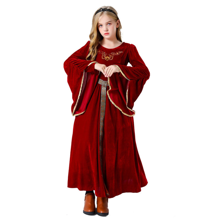Girls Fairy-tale Velvet Dress with Elegant Details Mune Fashion