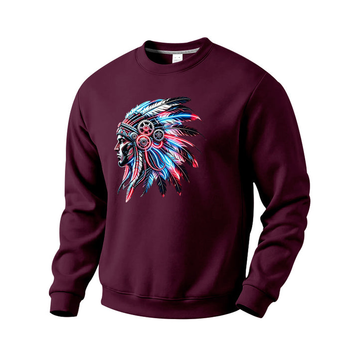 Men's sweatshirt with detailed feather decoration print Mune Fashion