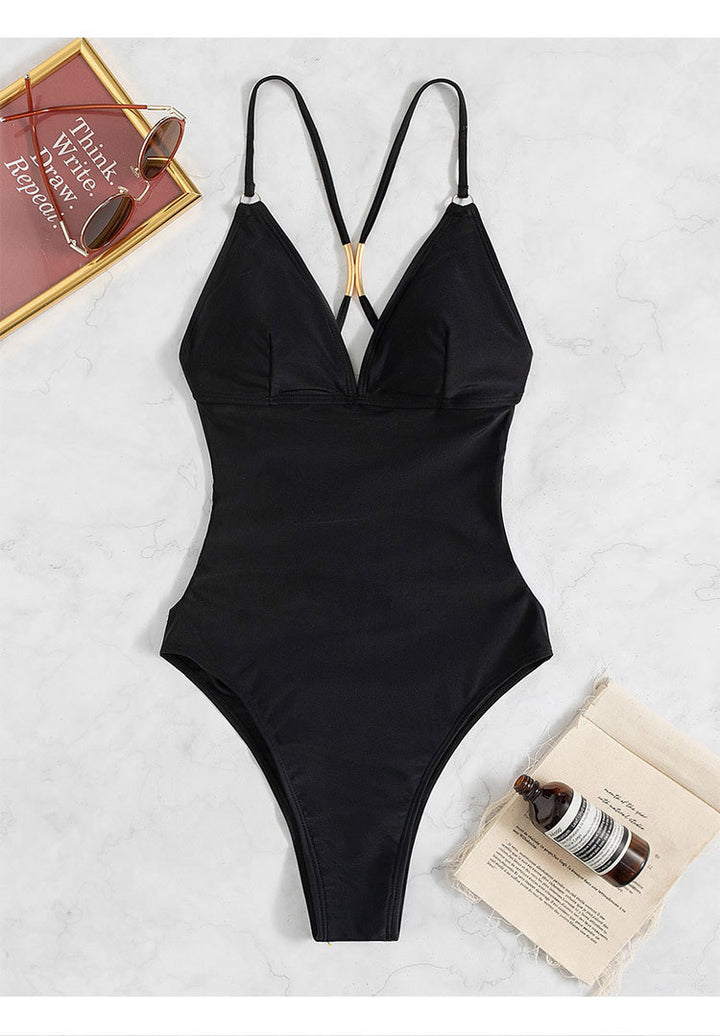 Women's swimsuit with elegant cut and fashionable straps Mune Fashion