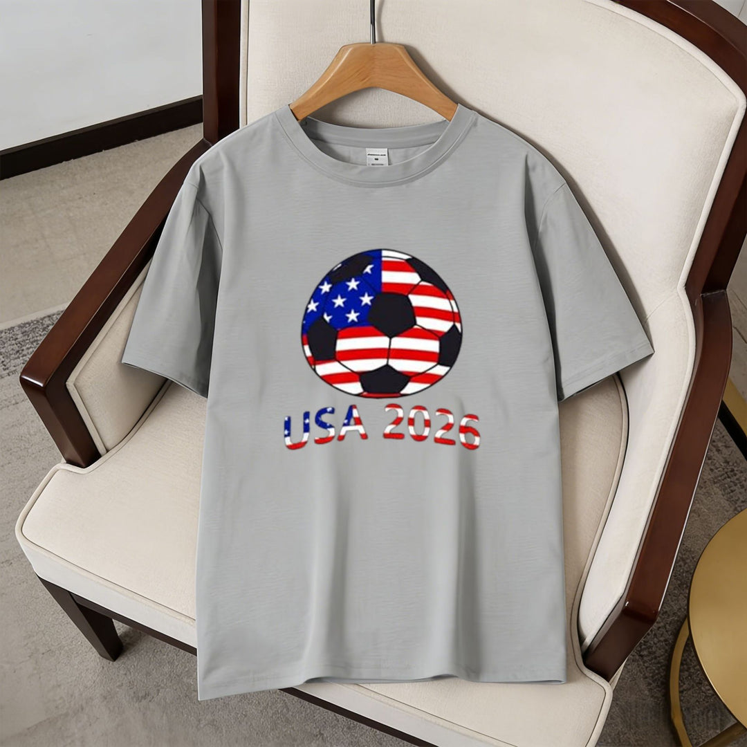 Unisex nan Fan-T-Shirt with large-area USA football print and soft cotton jersey Mune Fashion