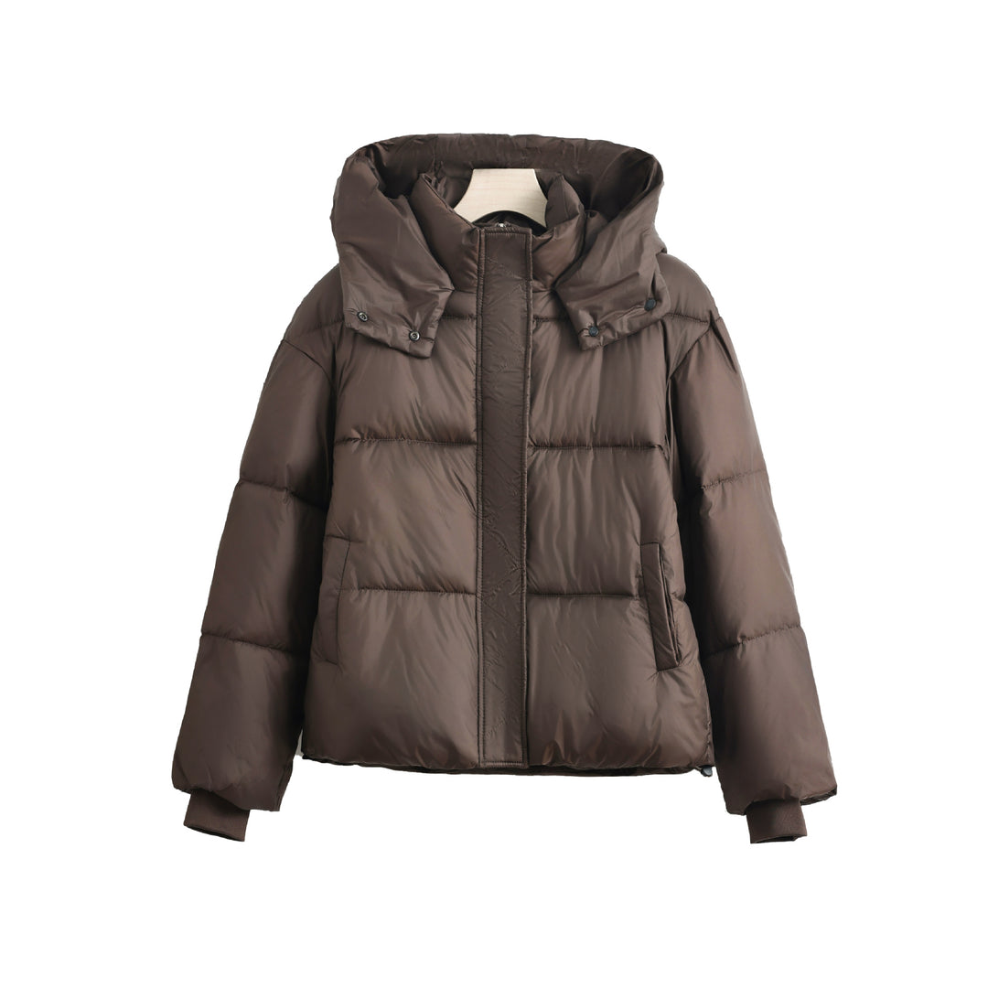 Ladies nano compact thermal quilted jacket with high shawl collar, concealed front placket, and internal hem drawstring Mune Fashion