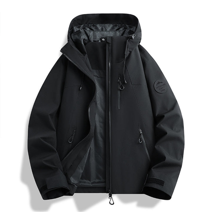 Women Lightweight Waterproof Hooded Jacket with Teddy Charm and Concealed Zipper Pockets Mune Fashion