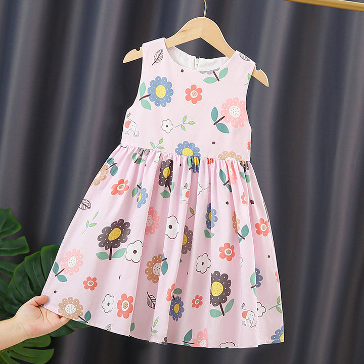 Girls summer dress with colorful floral patterns Mune Fashion