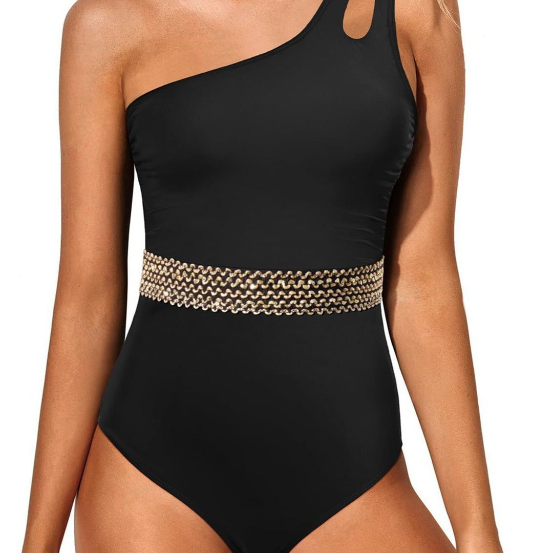 Women's Asymmetrical Swimsuit with Ruffles Mune Fashion