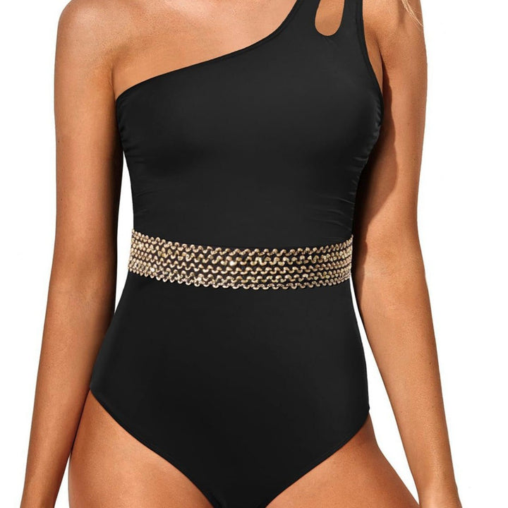 Women's Asymmetrical Swimsuit with Ruffles Mune Fashion