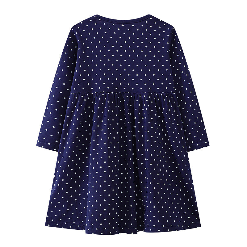 Girls long-sleeve dress with festive unicorn motif Mune Fashion