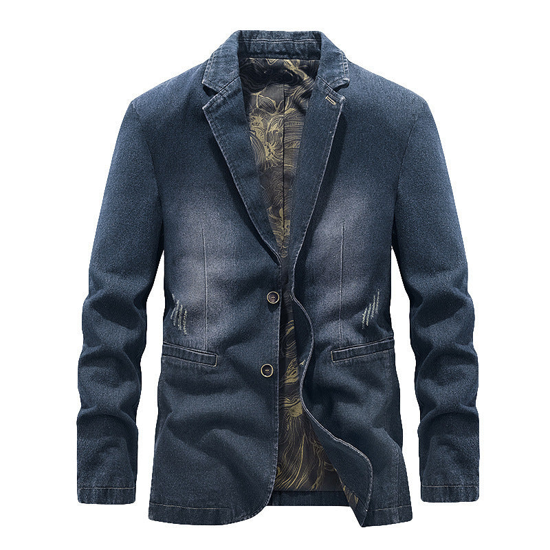 Men's Fashionable Denim Blazer Mune Fashion