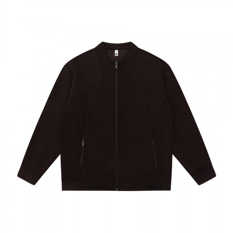 Unisex Minimalistic Oversized Zip Jacket with Stand Collar and Concealed Zipper Pockets Mune Fashion