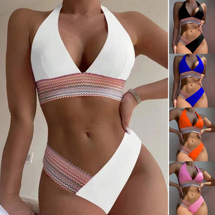 Women Triangle Bikini Set with stylish wrap band Mune Fashion