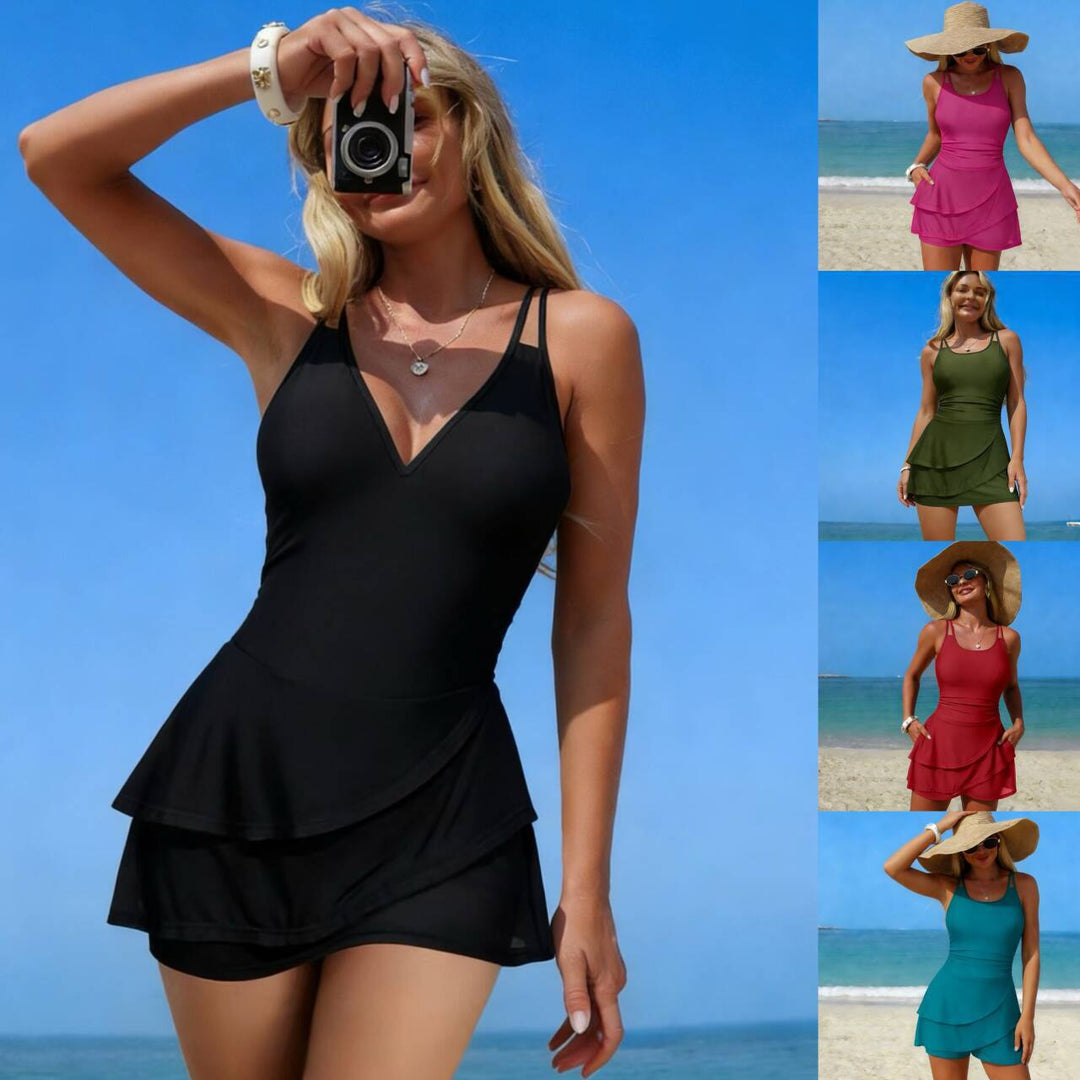 Women's sporty swimsuit with ruffle details Mune Fashion
