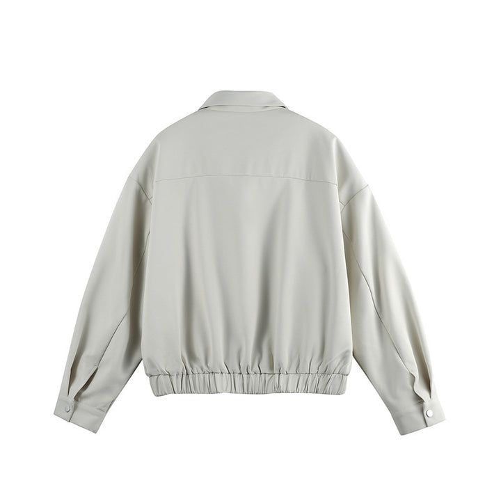 Unisex Lightweight Blouson with Lapel Collar, Hidden Zipper and Elastic Hem Mune Fashion