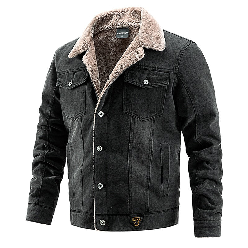 Men's denim jacket with teddy lining Mune Fashion