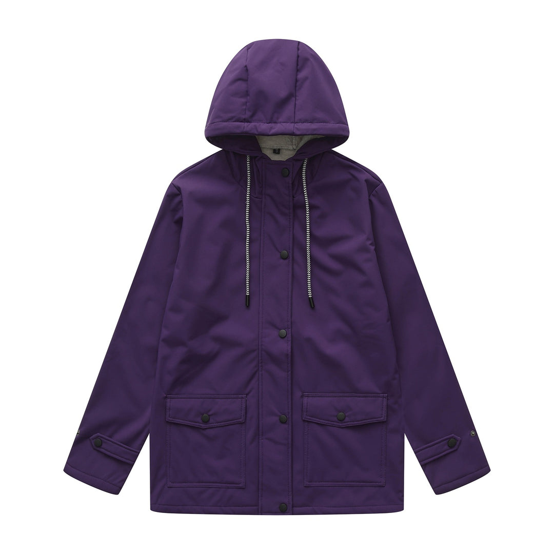 Women's water-repellent parka with hood, fleece-lined interior and large flap pockets Mune Fashion