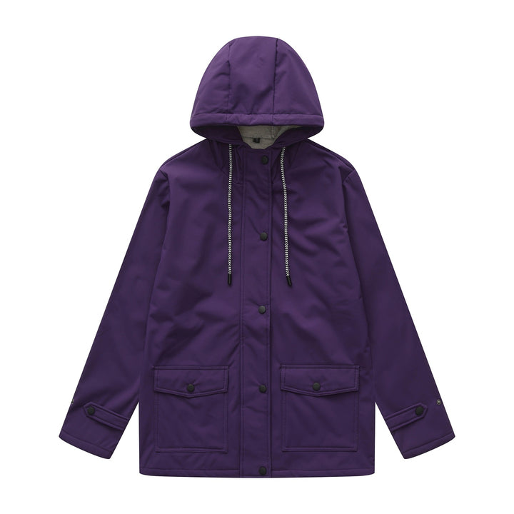 Women's water-repellent parka with hood, fleece-lined interior and large flap pockets Mune Fashion
