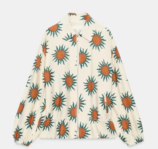 Women's Cropped Blouson Jacket made of woven fabric with stand-up collar, elastic hem, and fine check design Mune Fashion