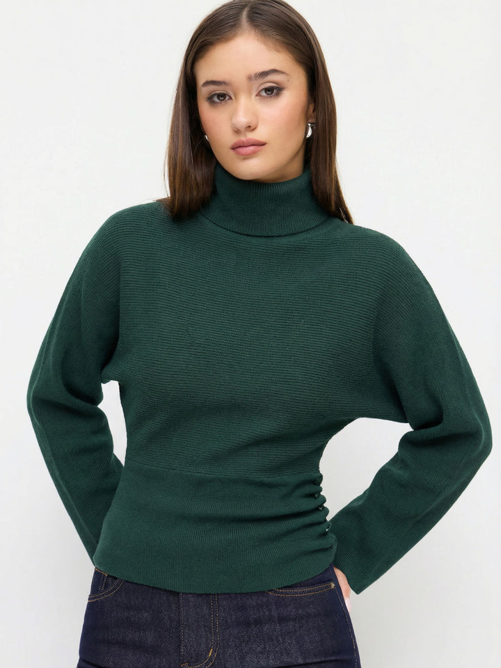 Women Elegant Turtleneck Sweater Mune Fashion