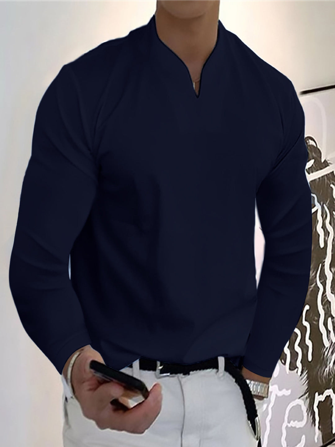 Men's Casual Long Sleeve Shirt Mune Fashion