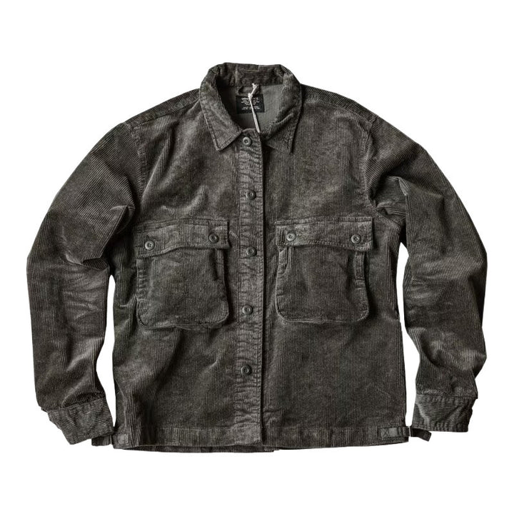 Men's Robust Cord Overshirt in Worker Look with Applied Flap Pockets Mune Fashion