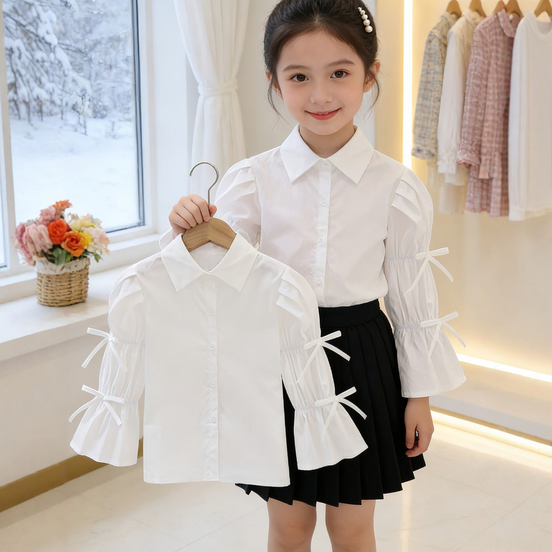 Girls blouse with creative ruffle details Mune Fashion