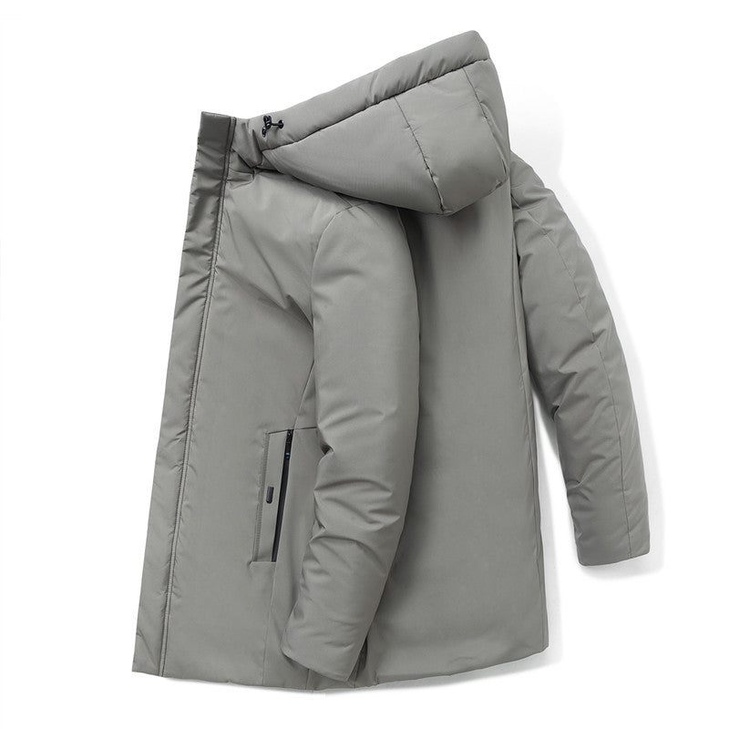 Men's modern urban long parka with concealed zip placket and ergonomic hood Mune Fashion