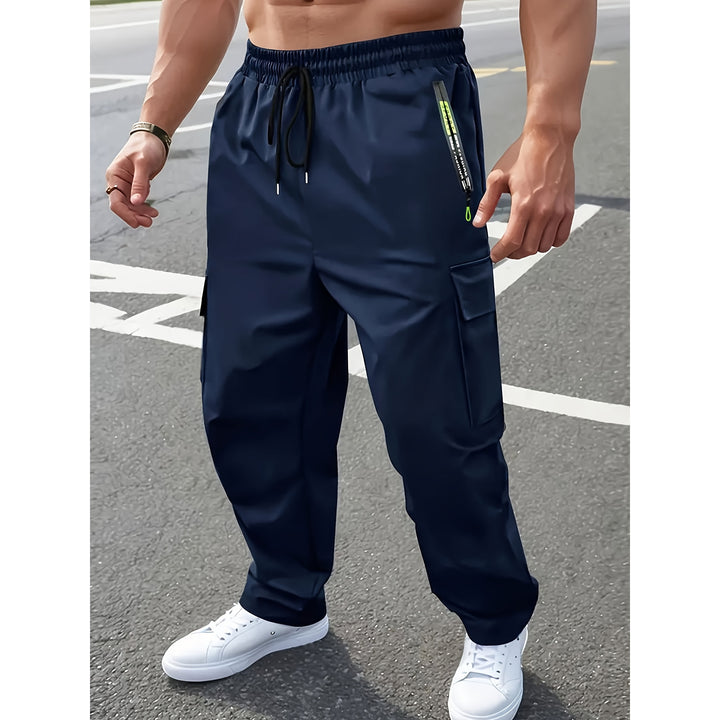 Men's Practical Cargo Pants with Adjustable Elastic Waistband Mune Fashion