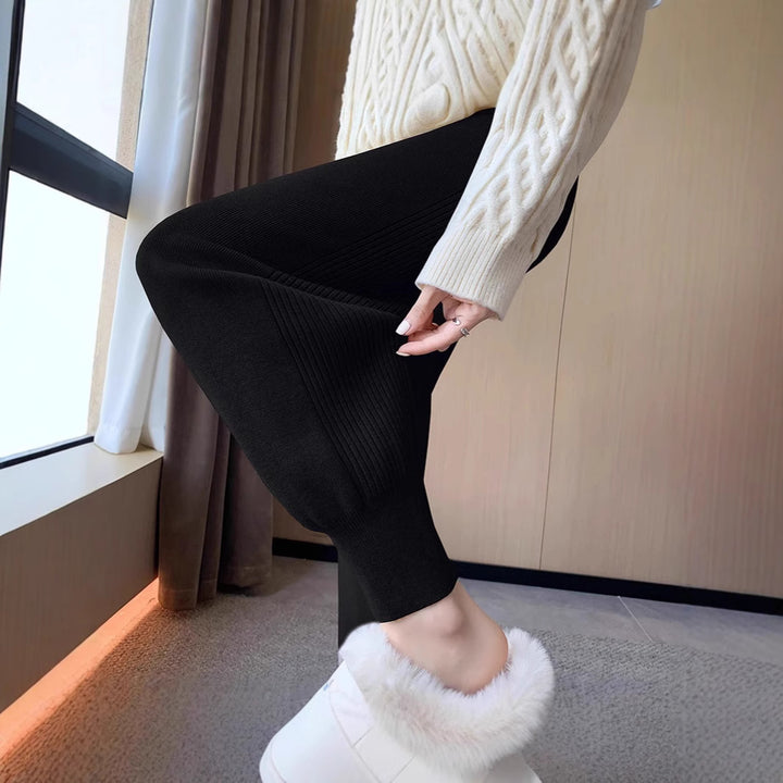 Ladies Comfortable Fine Knit Pants Mune Fashion