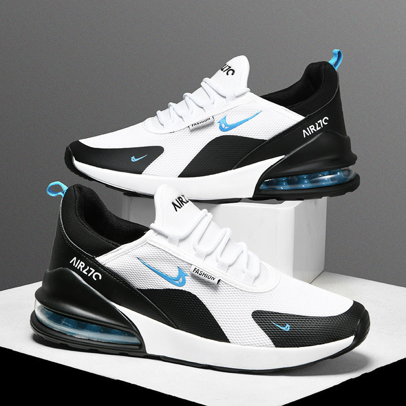 Men's Lightweight Mesh Sneakers with Visible Air Cushioning and Sporty Outsole Mune Fashion
