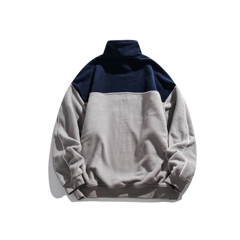 Unisex Oversize-Fleece-Halfzip-Pullover with high collar and raglan sleeves Mune Fashion