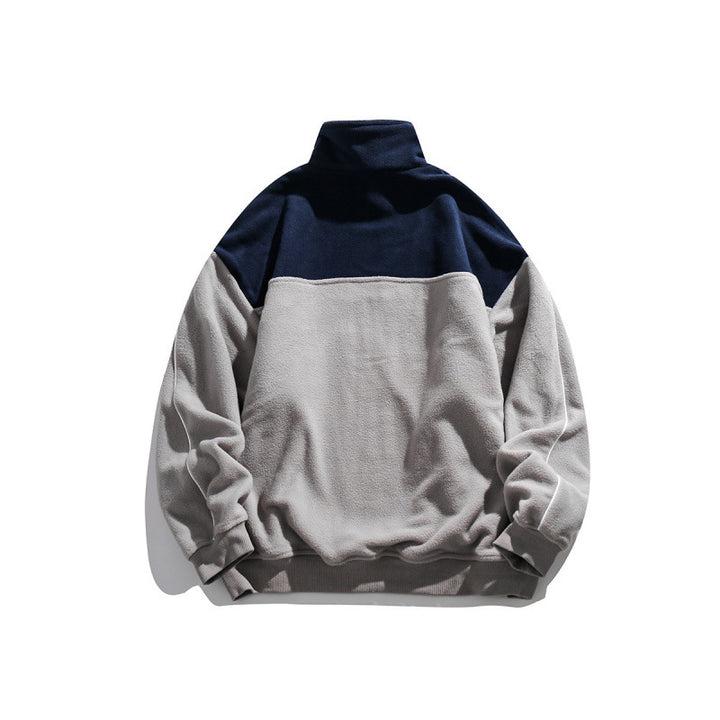 Unisex Oversize-Fleece-Halfzip-Pullover with high collar and raglan sleeves Mune Fashion